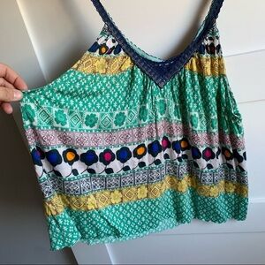 FREE PEOPLE | GUC Boho Hippie Floral Flowy Tank XS
